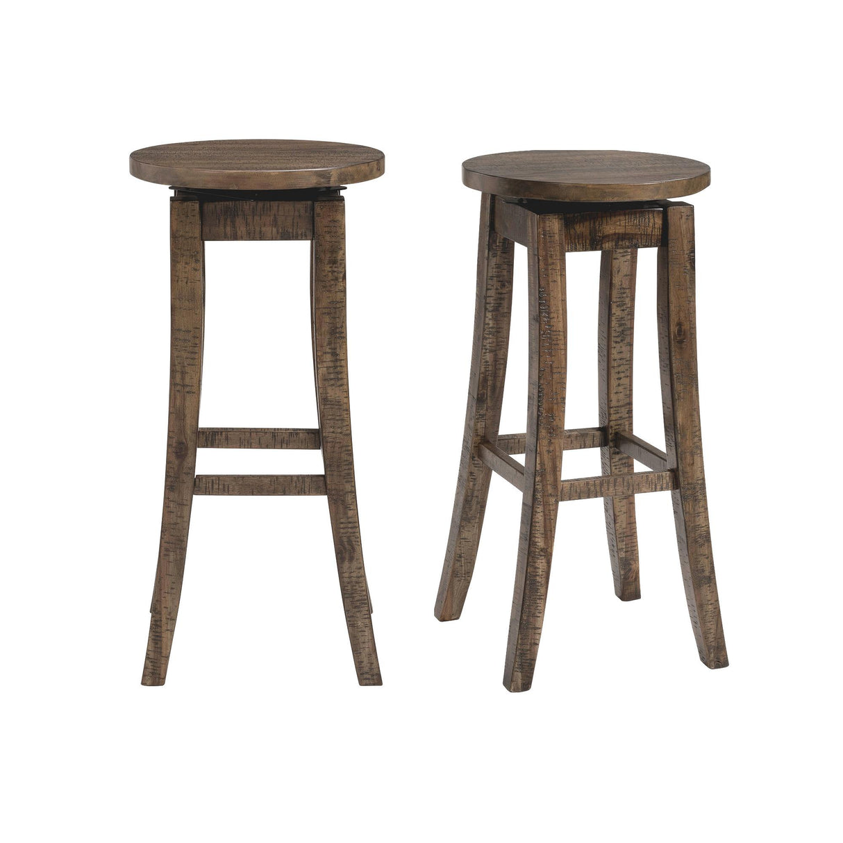 Finn 30" Swivel Backless Bar Stool of 2
