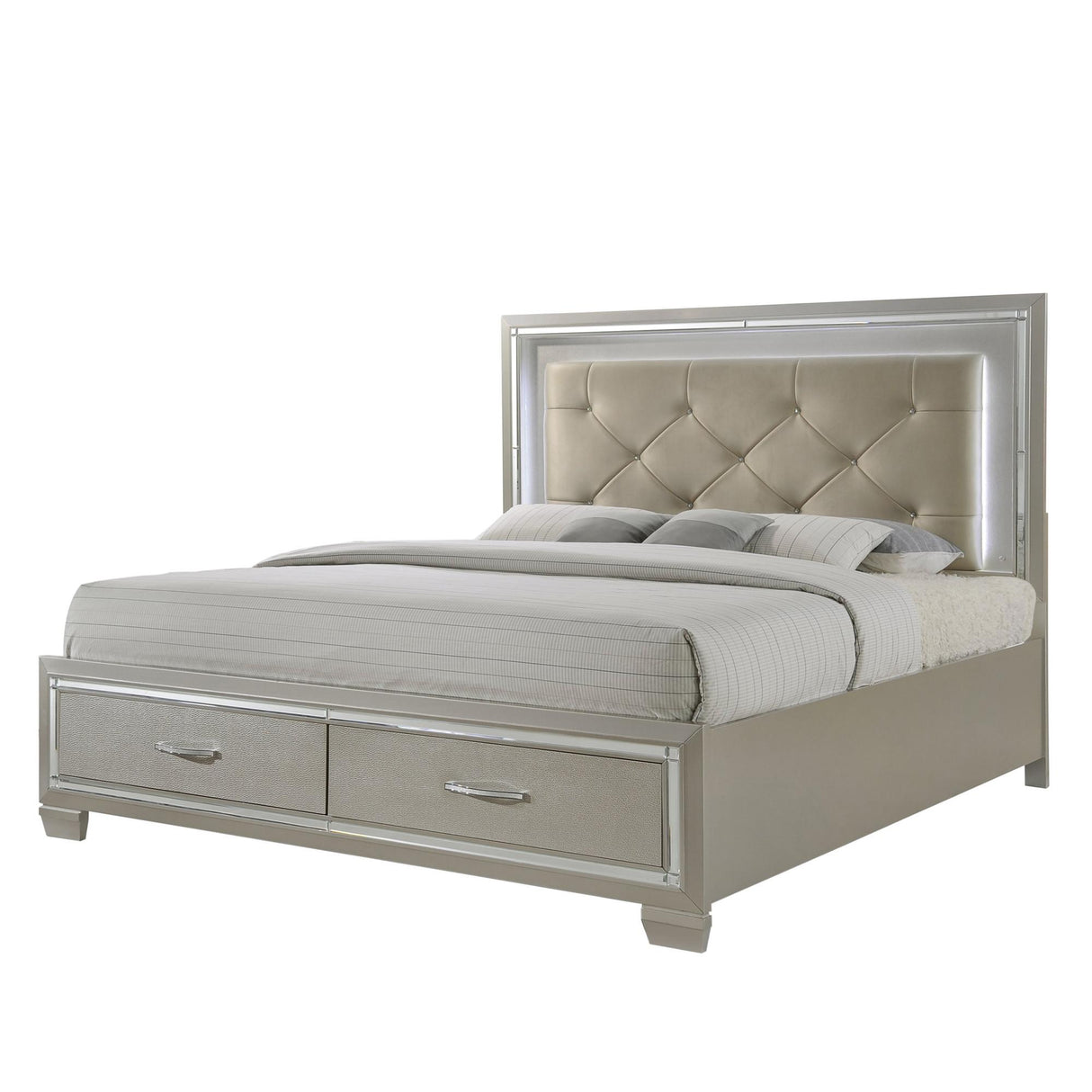 Platinum King Platform Storage Bed