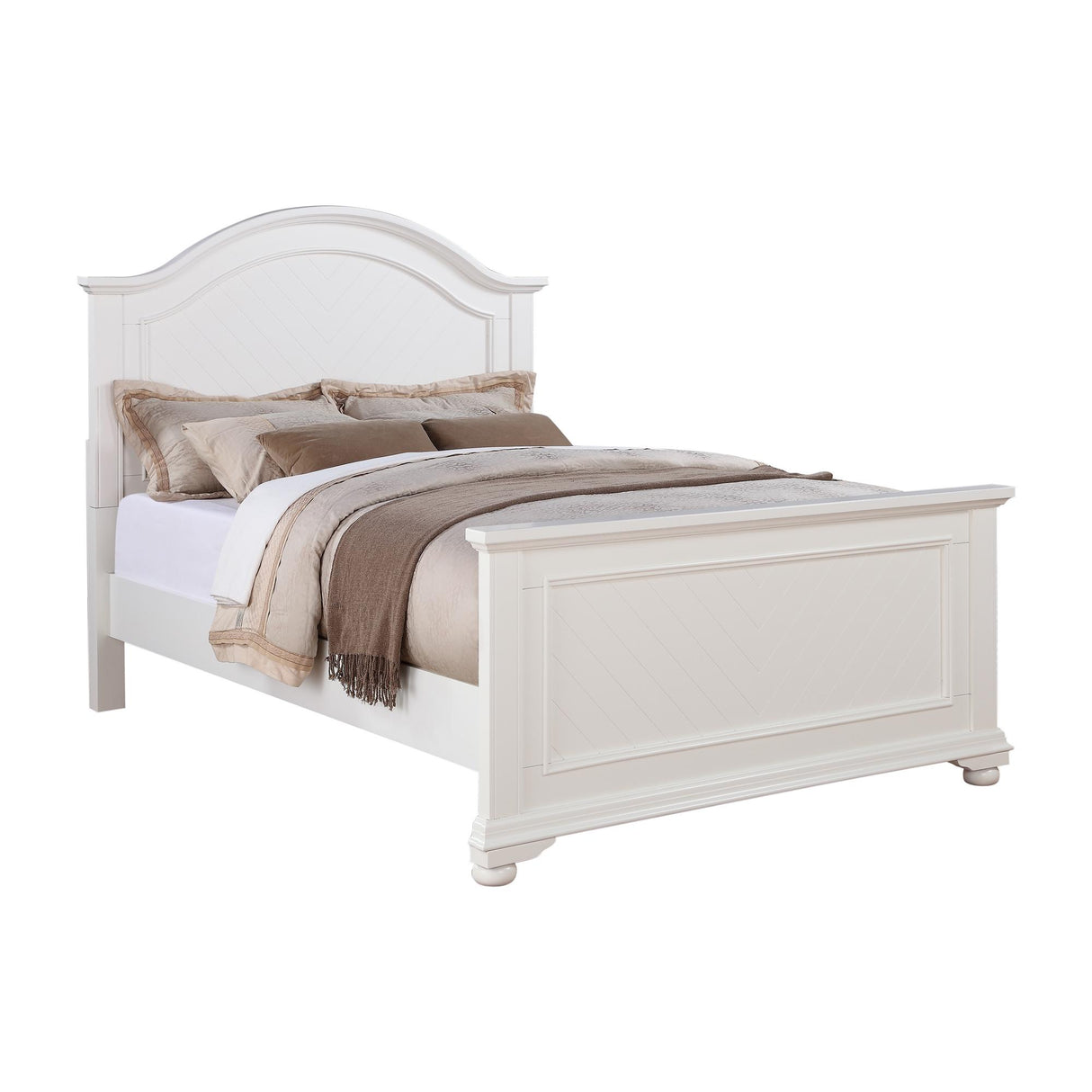 Brookpine White Queen Panel Bed