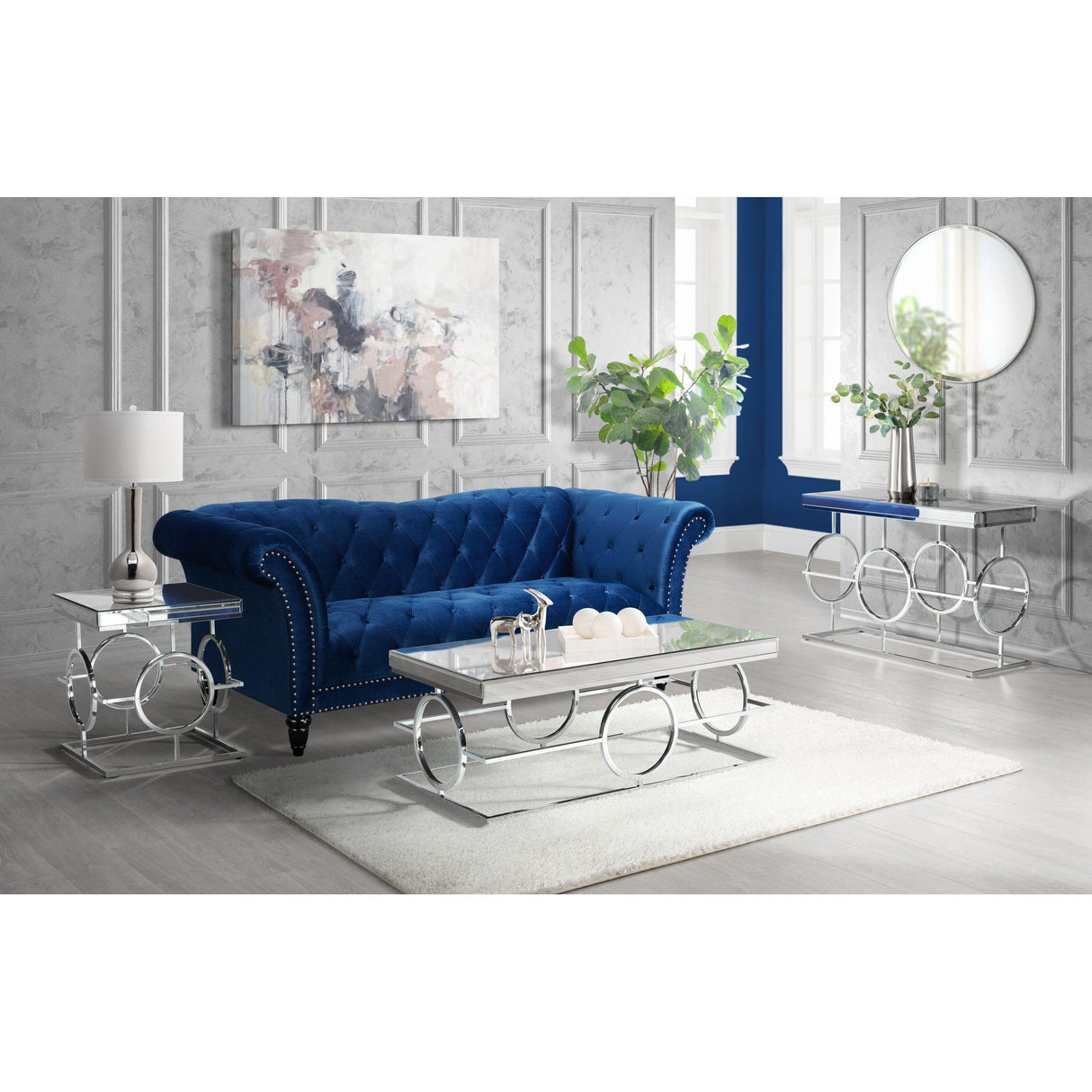 Pearl Rectangle Mirrored Coffee Table