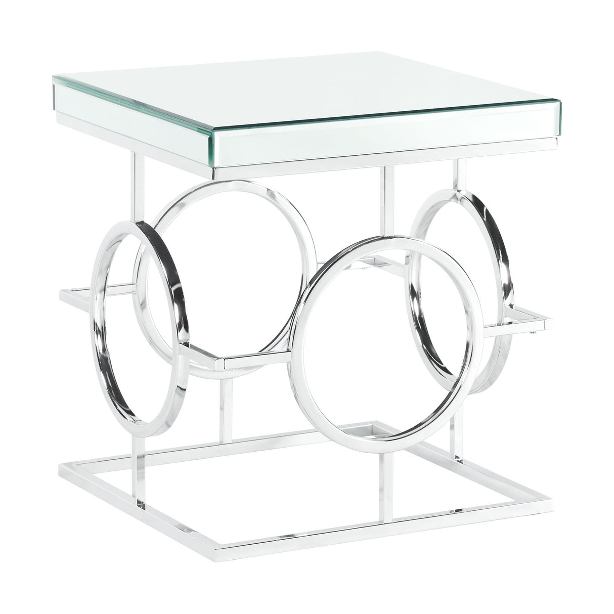Pearl Square Mirrored End Table