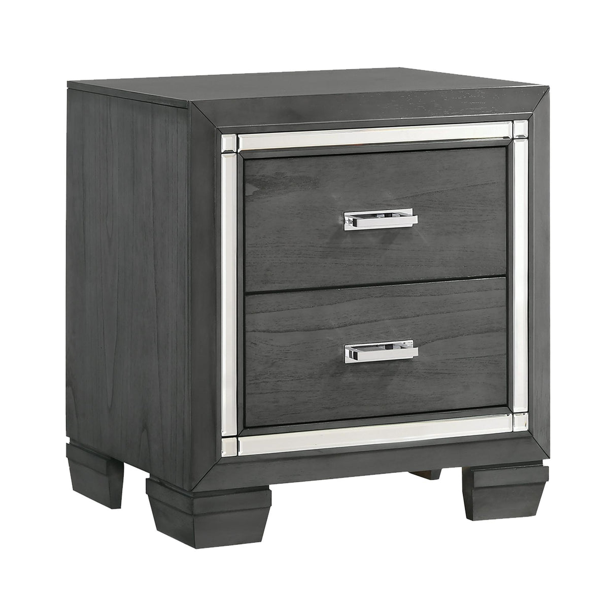 Titanium 2-Drawer Nightstand