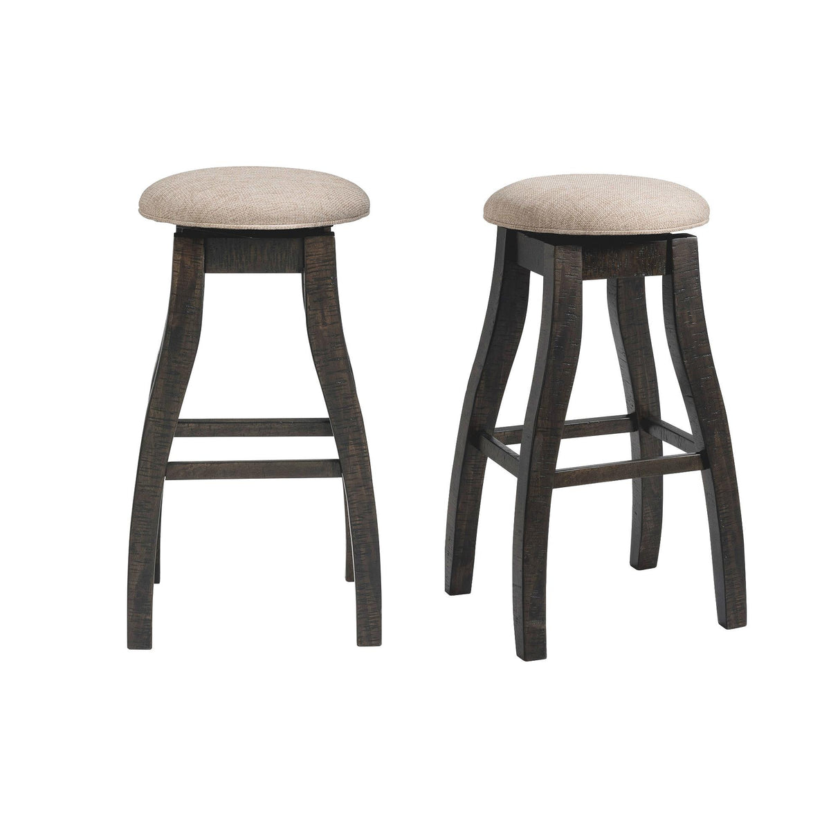 Stone 30" Swivel Backless Bar Stool Set of 2
