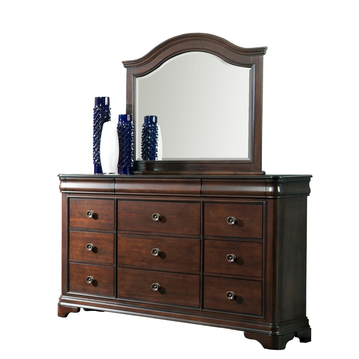 Cameron Cherry Dresser & Mirror Set