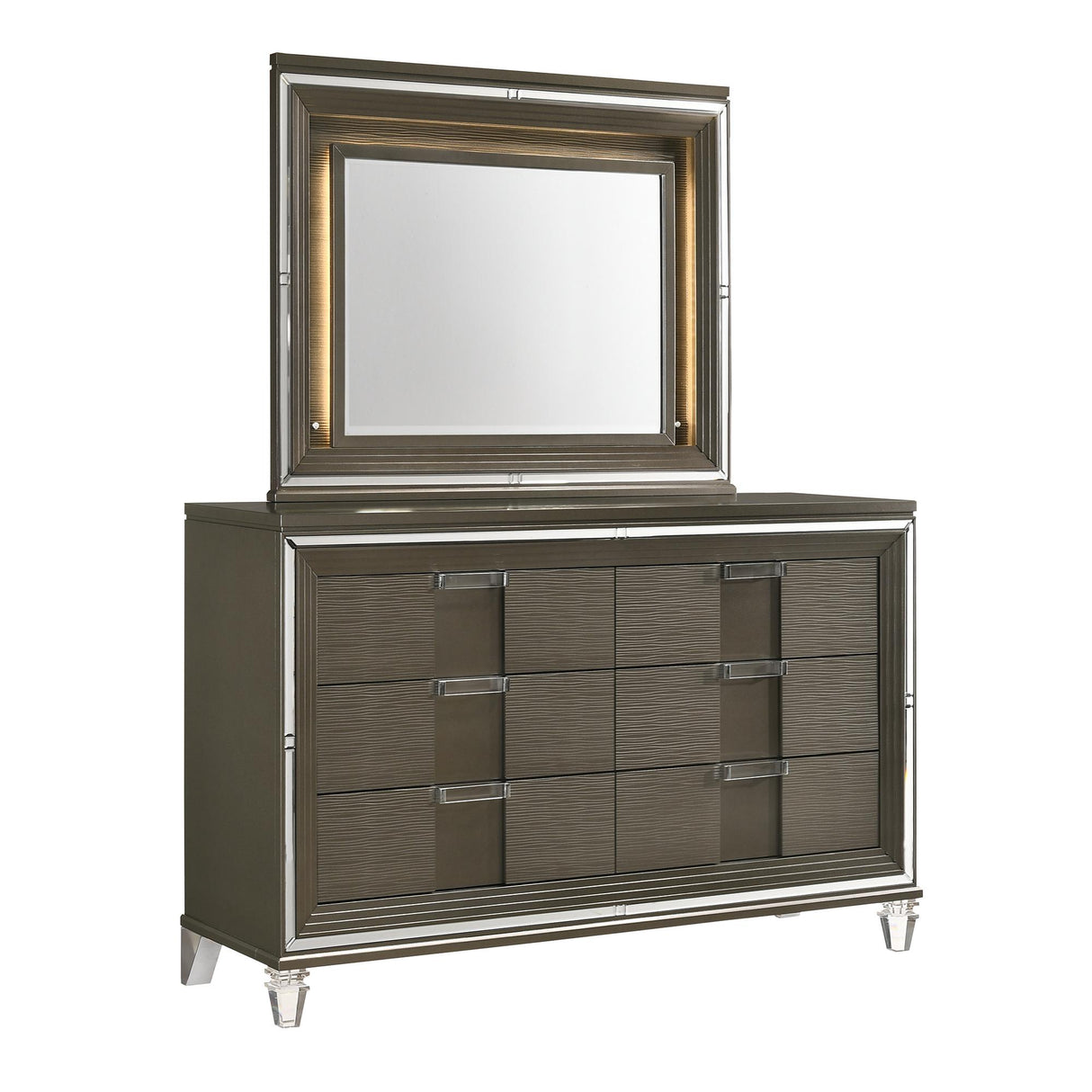 Twenty Nine 6-Drawer Dresser w/ Mood Lighting Mirror