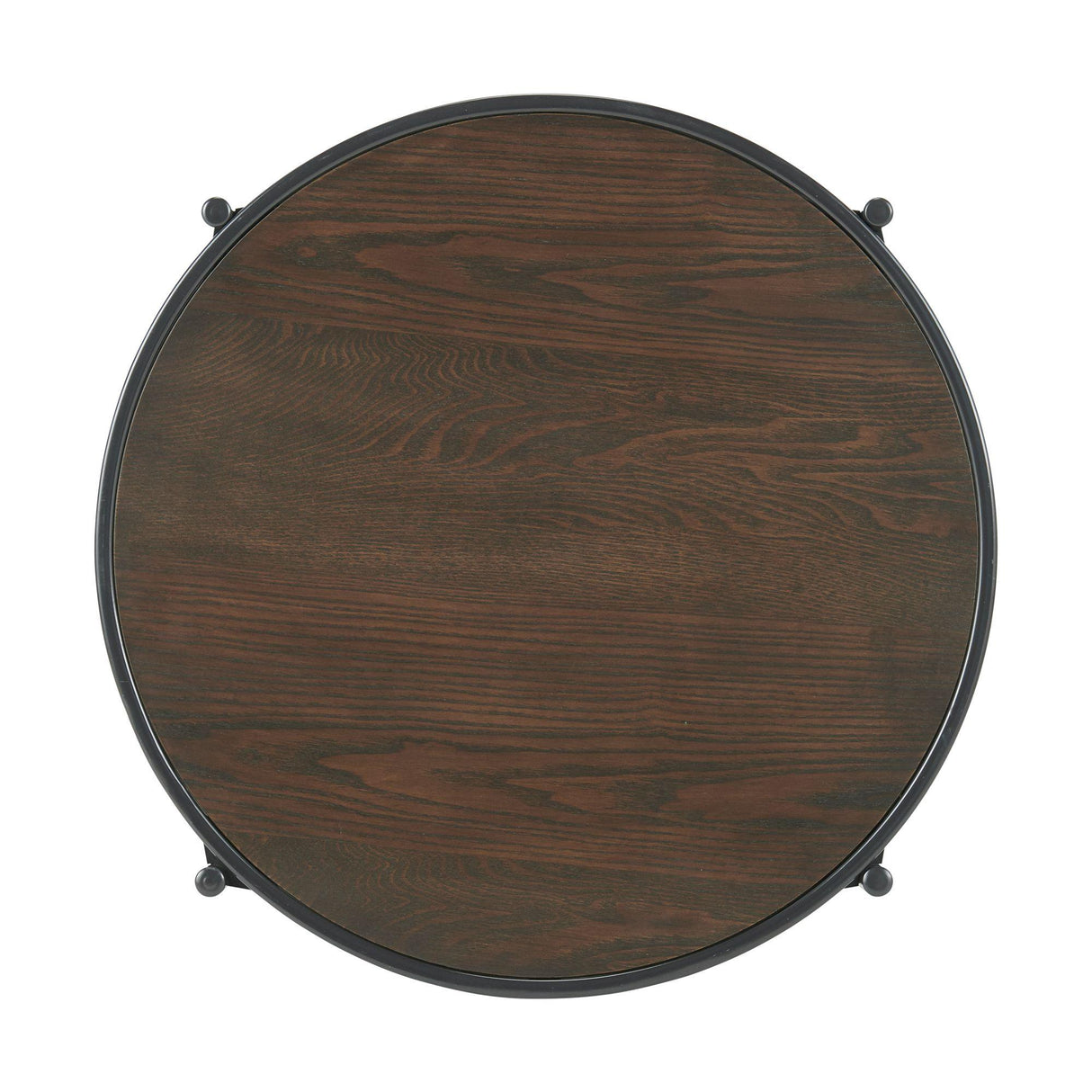 Vienna Round End Table with Wooden Top