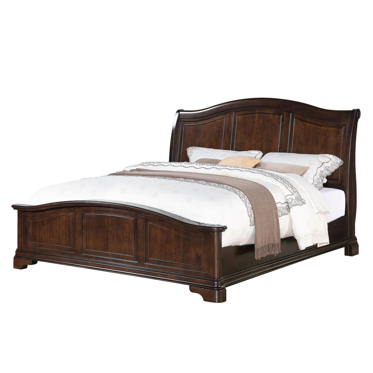 Cameron Cherry King Panel Bed