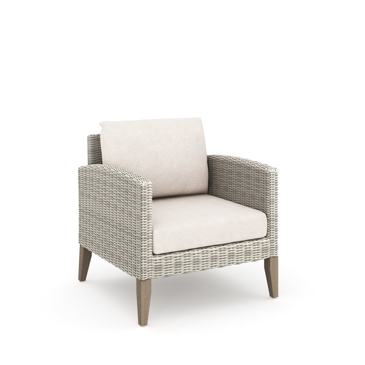 Carezza 5 Pc Set - Sofa, 2 Club Chairs, 2 Stools- Taupe