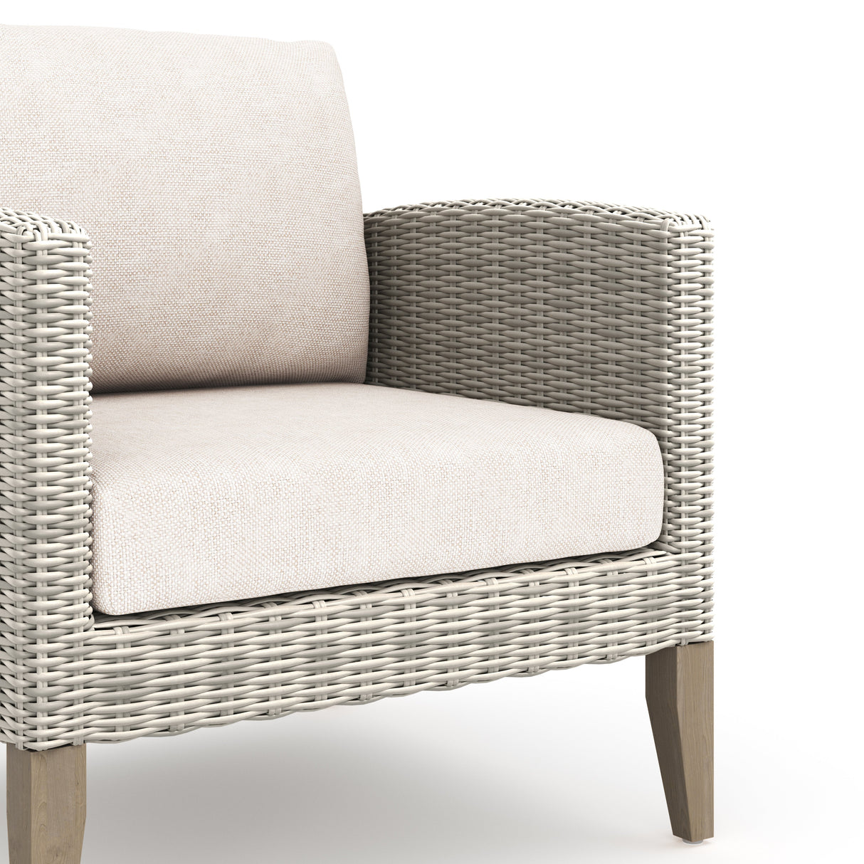 Carezza 5 Pc Set - Sofa, 2 Club Chairs, 2 Stools- Taupe