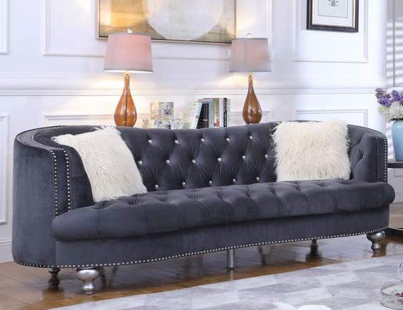 Galaxy Home Afreen Upholstered Sofa in Gray GHF-808857689542 - galleria furniture outlet