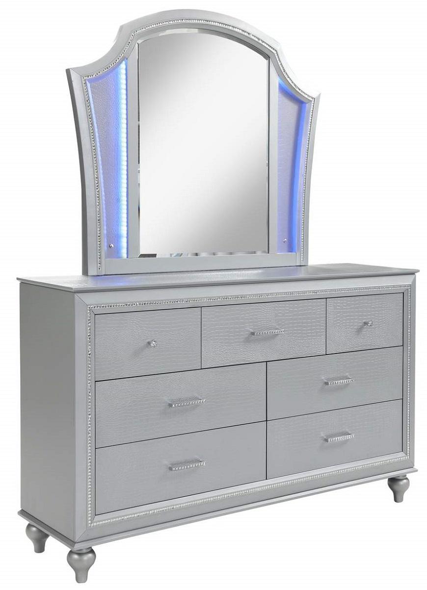 Galaxy Home Amber 7 Drawer Dresser in Silver GHF-808857997609 - galleria furniture outlet