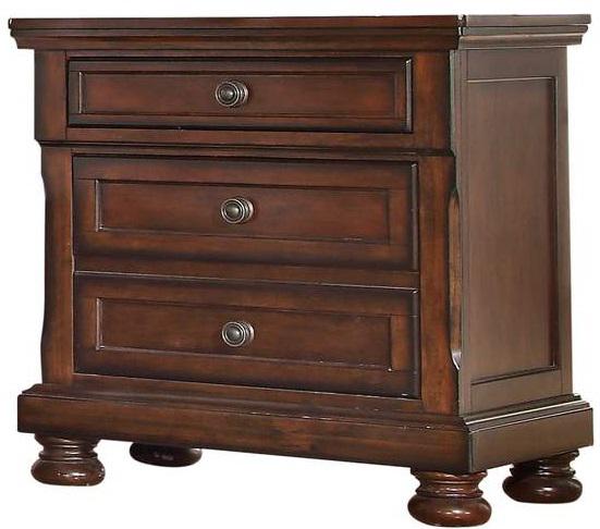 Galaxy Home Austin 3 Drawer Nightstand in Dark Walnut GHF-808857819697 - galleria furniture outlet