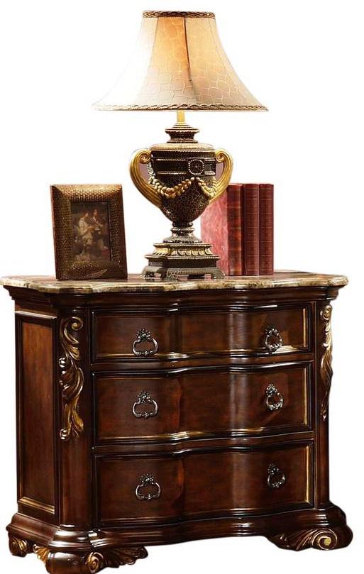 Galaxy Home Bella 3 Drawer Nightstand in Dark Walnut GHF-808857778543 - galleria furniture outlet