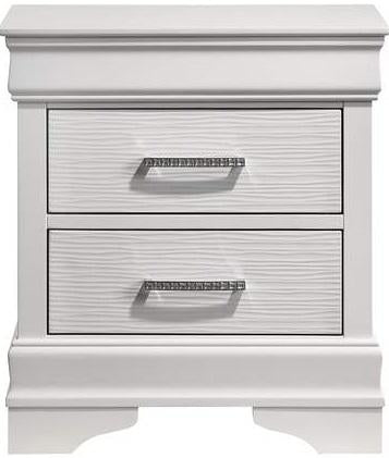 Galaxy Home Brooklyn 2 Drawer Nightstand in White GHF-733569236305