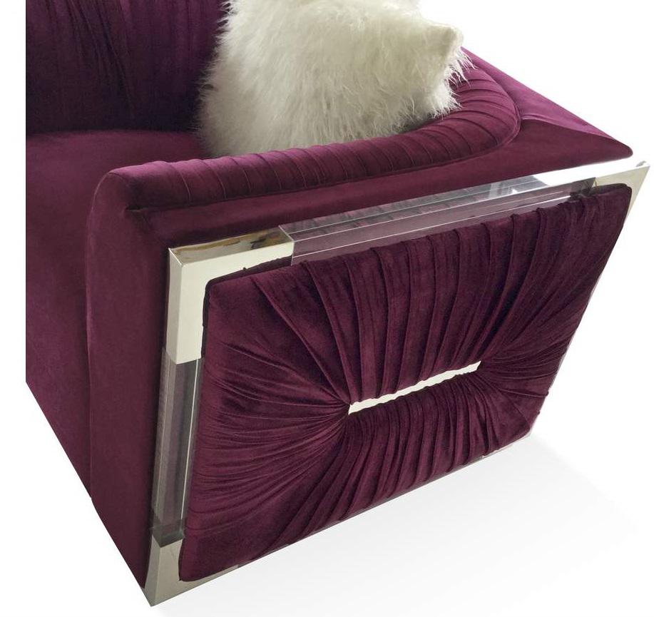 Galaxy Home Contempo Chair in Wine GHF-808857941817