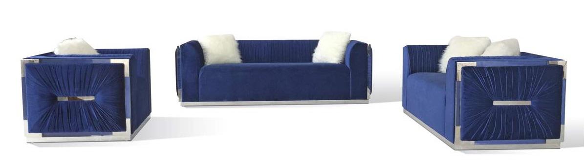 Galaxy Home Contempo Loveseat in Blue GHF-808857541338 - galleria furniture outlet
