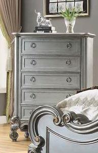 Galaxy Home Destiny 5 Drawer Chest in Silver GHF-808857995490 - galleria furniture outlet