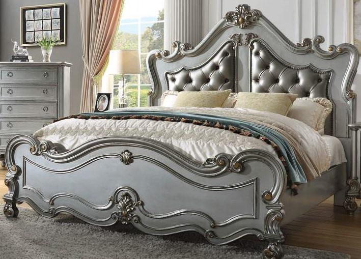Galaxy Home Destiny King Panel Bed in Silver GHF-808857627100 - galleria furniture outlet