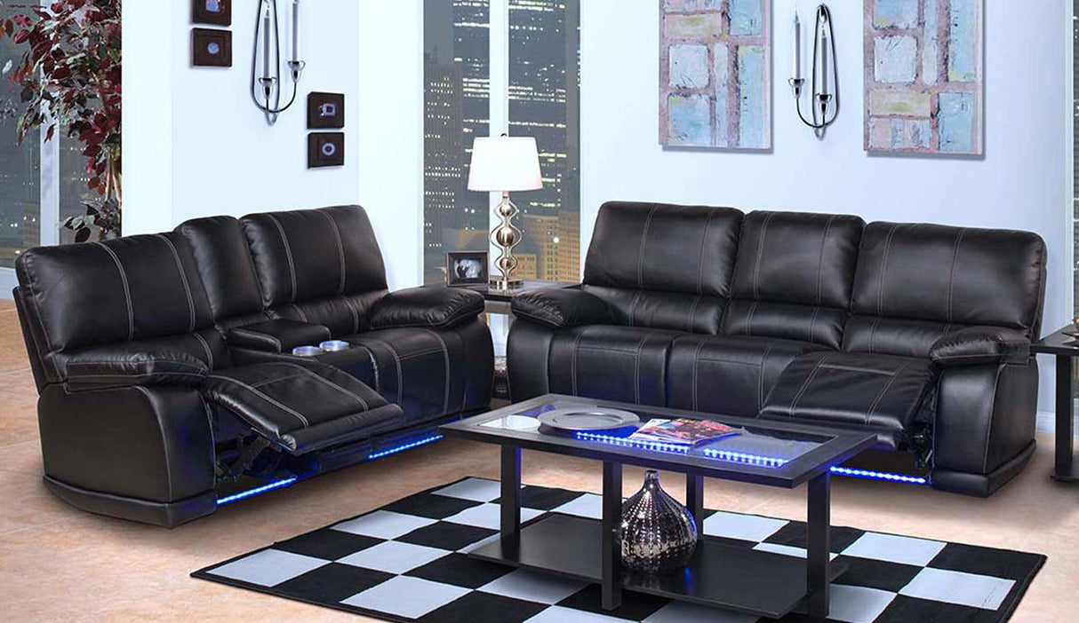 Galaxy Home Electron Power Recliner Loveseat in Black GHF-808857589897 - galleria furniture outlet