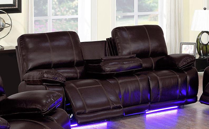 Galaxy Home Electron Power Recliner Sofa in Brown GHF-808857924131 - galleria furniture outlet
