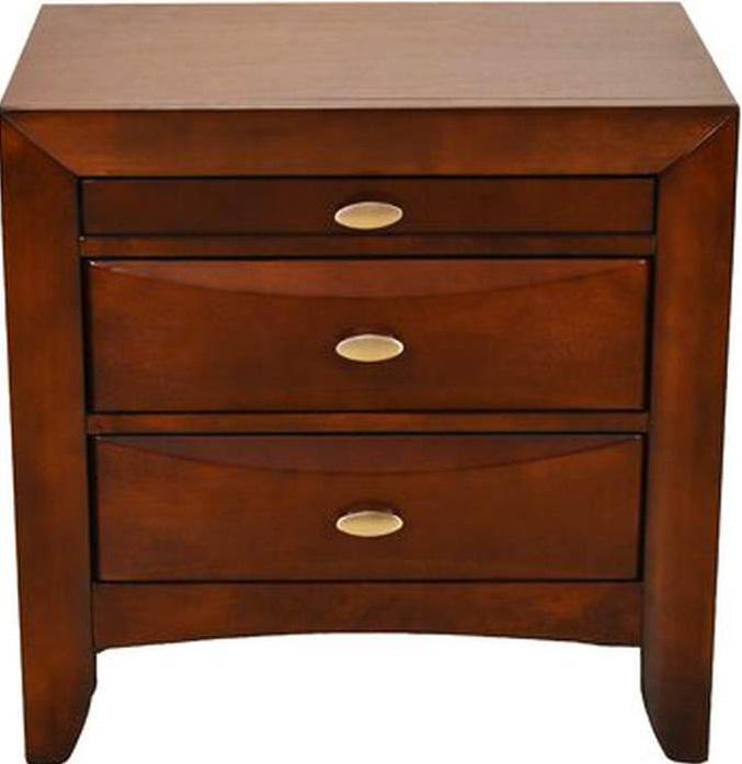 Galaxy Home Emily 3 Drawer Nightstand in Cherry GHF-808857649058 - galleria furniture outlet