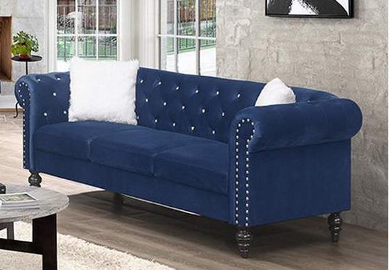 Galaxy Home Emma Sofa in Navy Blue GHF-808857729828 - galleria furniture outlet