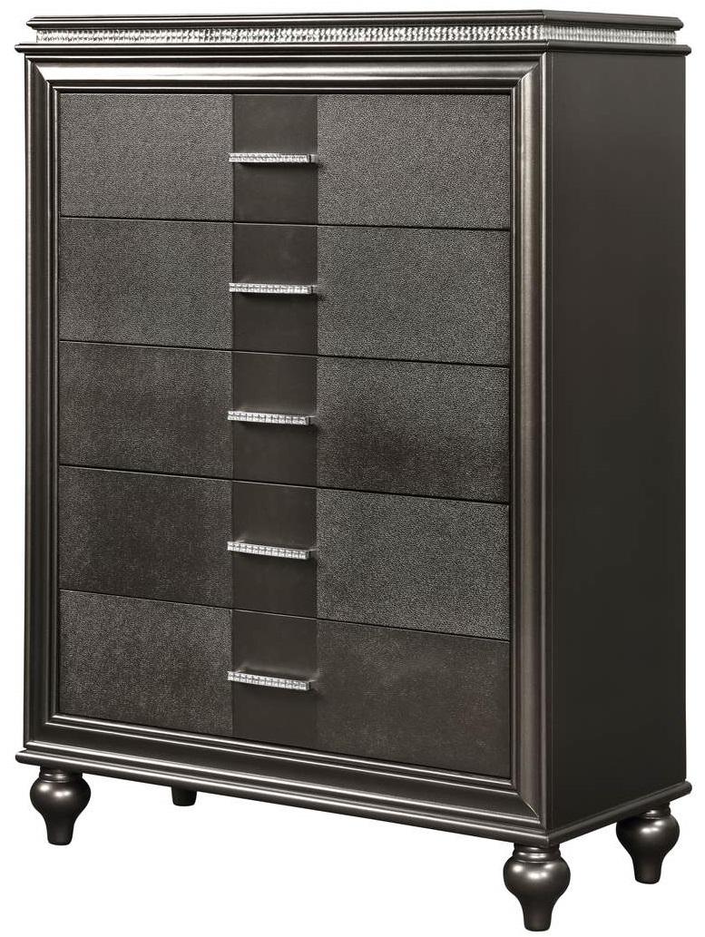 Galaxy Home Ginger 5 Drawer Chest in Gunmetal Copper GHF-808857599650 - galleria furniture outlet
