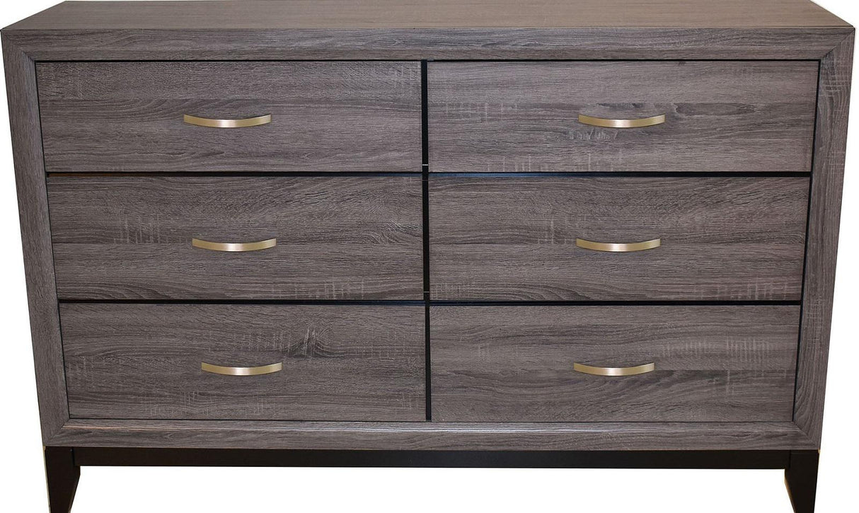 Galaxy Home Hudson 6 Drawer Dresser in Foil Grey GHF-808857665805 - galleria furniture outlet