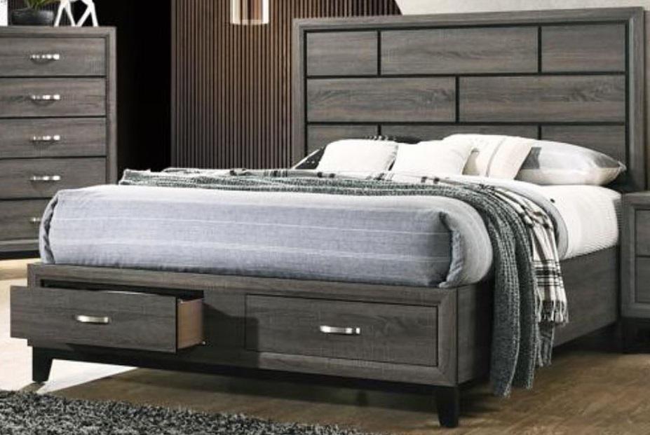 Galaxy Home Hudson Queen Storage Bed in Foil Grey GHF-808857681980 - galleria furniture outlet