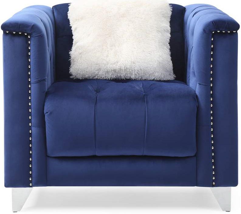 Galaxy Home Russell Arm Chair in Navy GHF-733569300891
