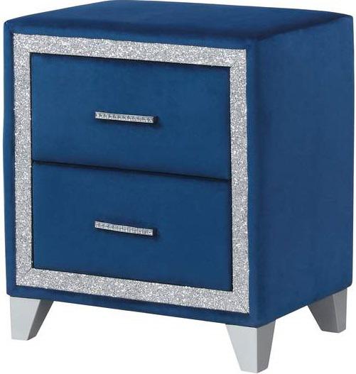 Galaxy Home Sapphire 2 Drawer Nightstand in Navy GHF-808857953377