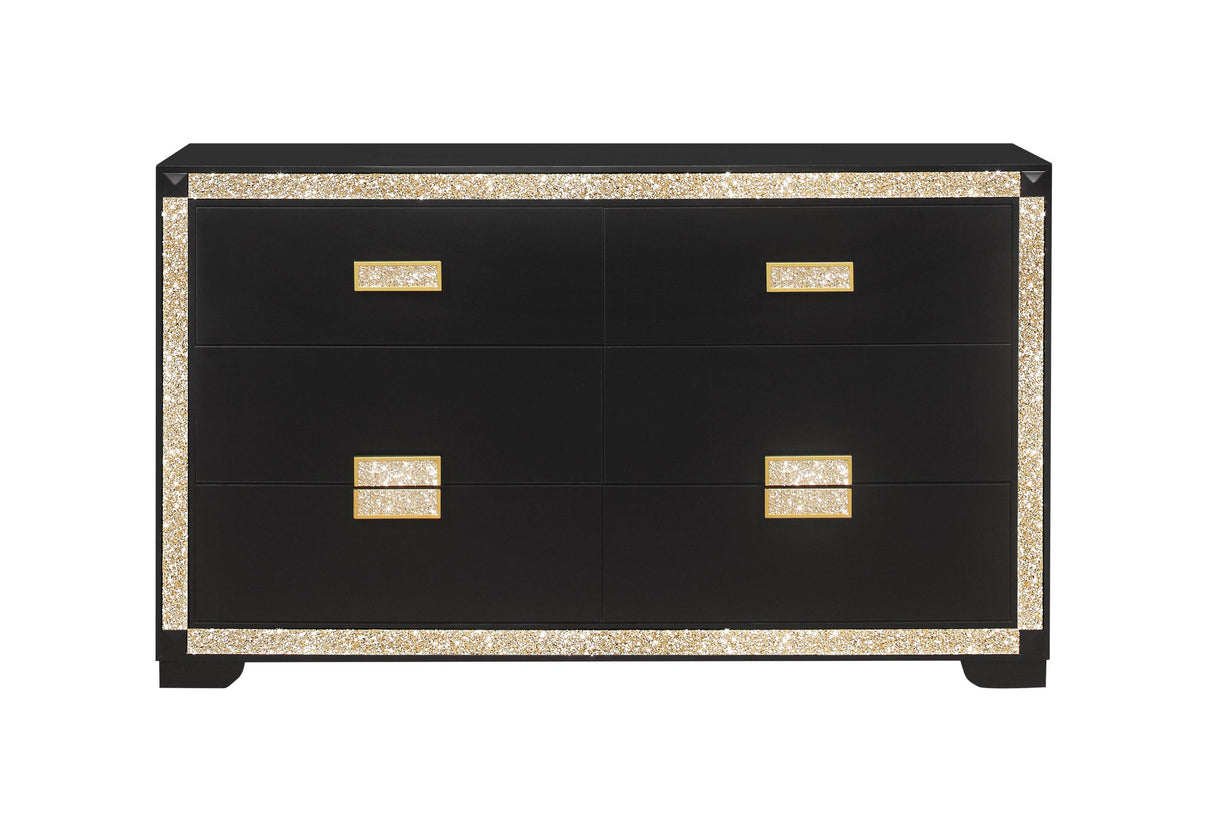 BLAKE BLACK/GOLD DRESSER