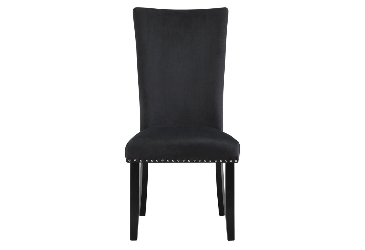 D03 BLACK VELVET DINING CHAIR