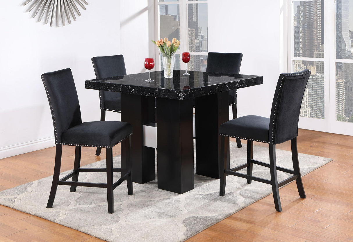 D04 BLACK BAR TABLE + D04BS - galleria furniture outlet