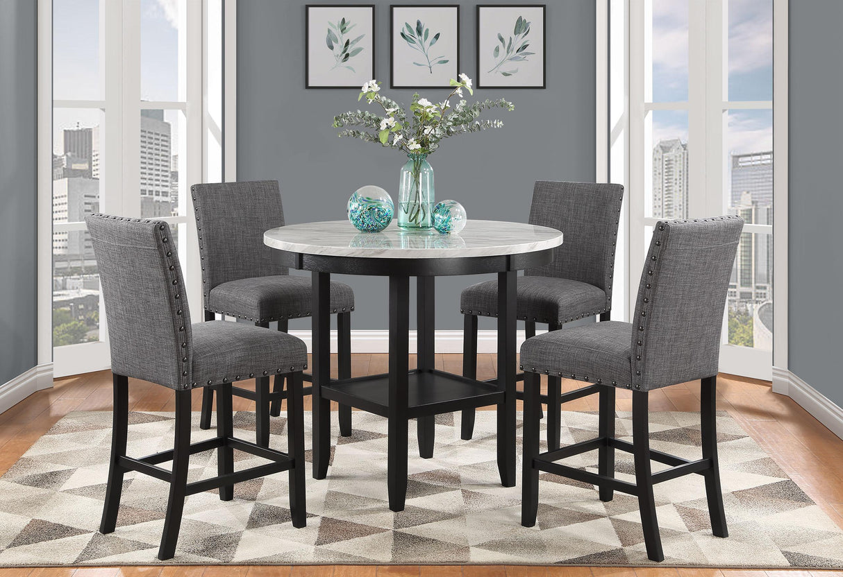 D40011 BAR TABLE + 4 D1622 BAR STOOLS