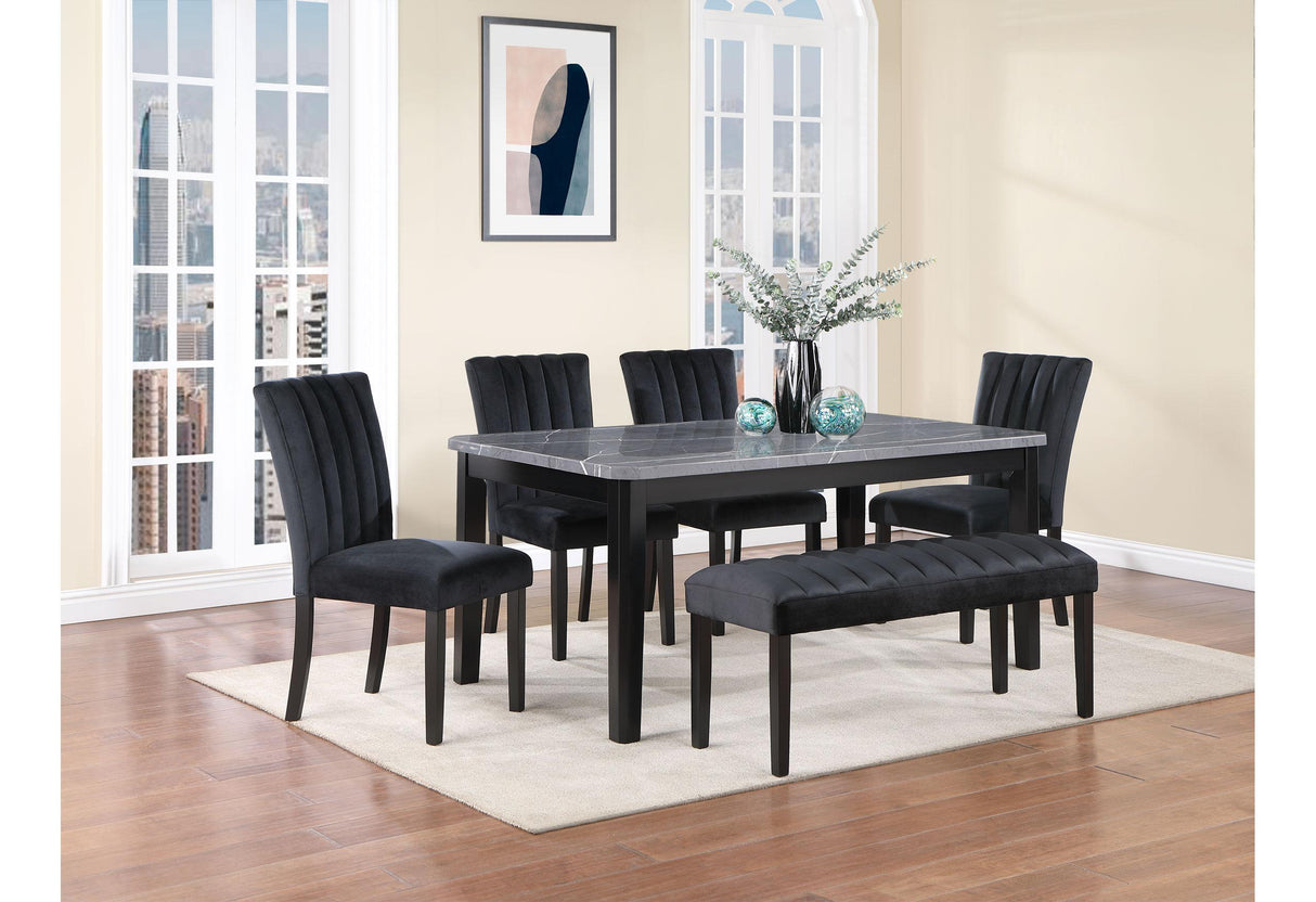 D8685DT+(4) D8685DC-BLK+D8685BN-BLK - galleria furniture outlet