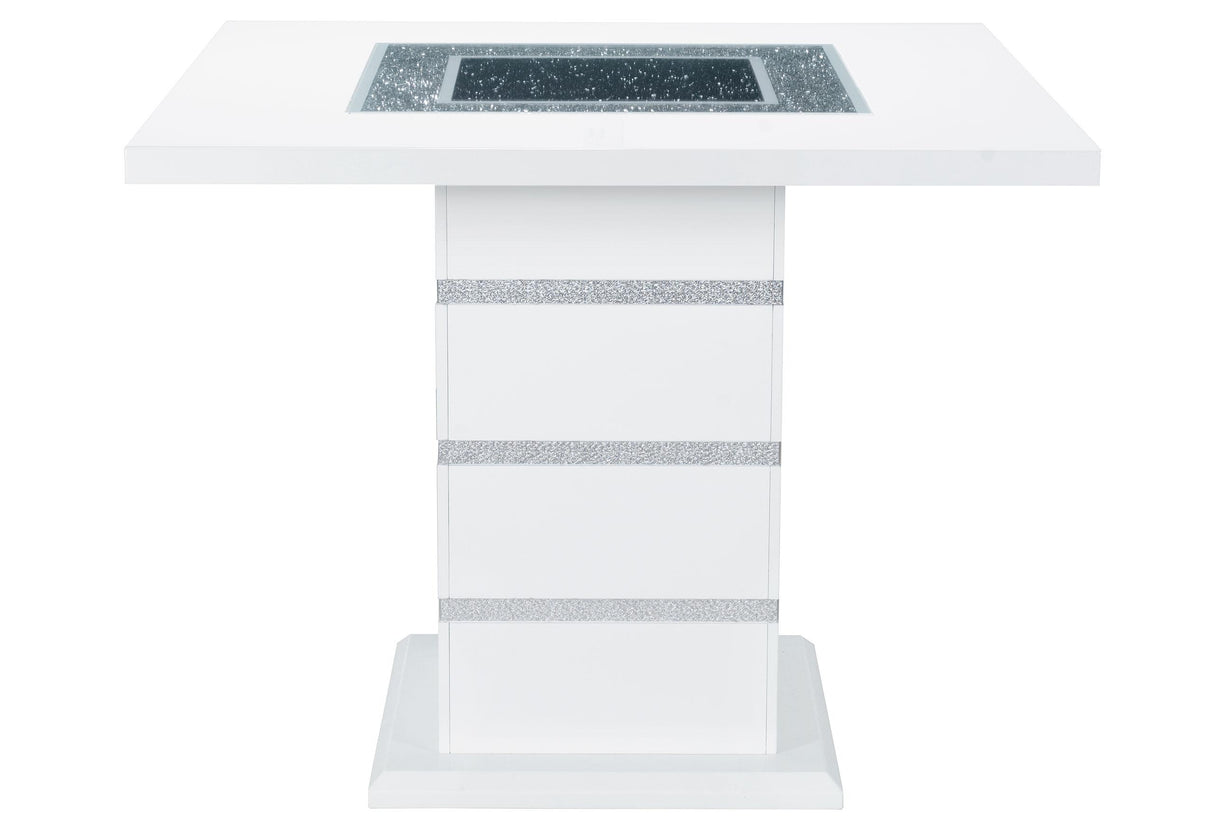 MONACO WHITE BAR TABLE - galleria furniture outlet