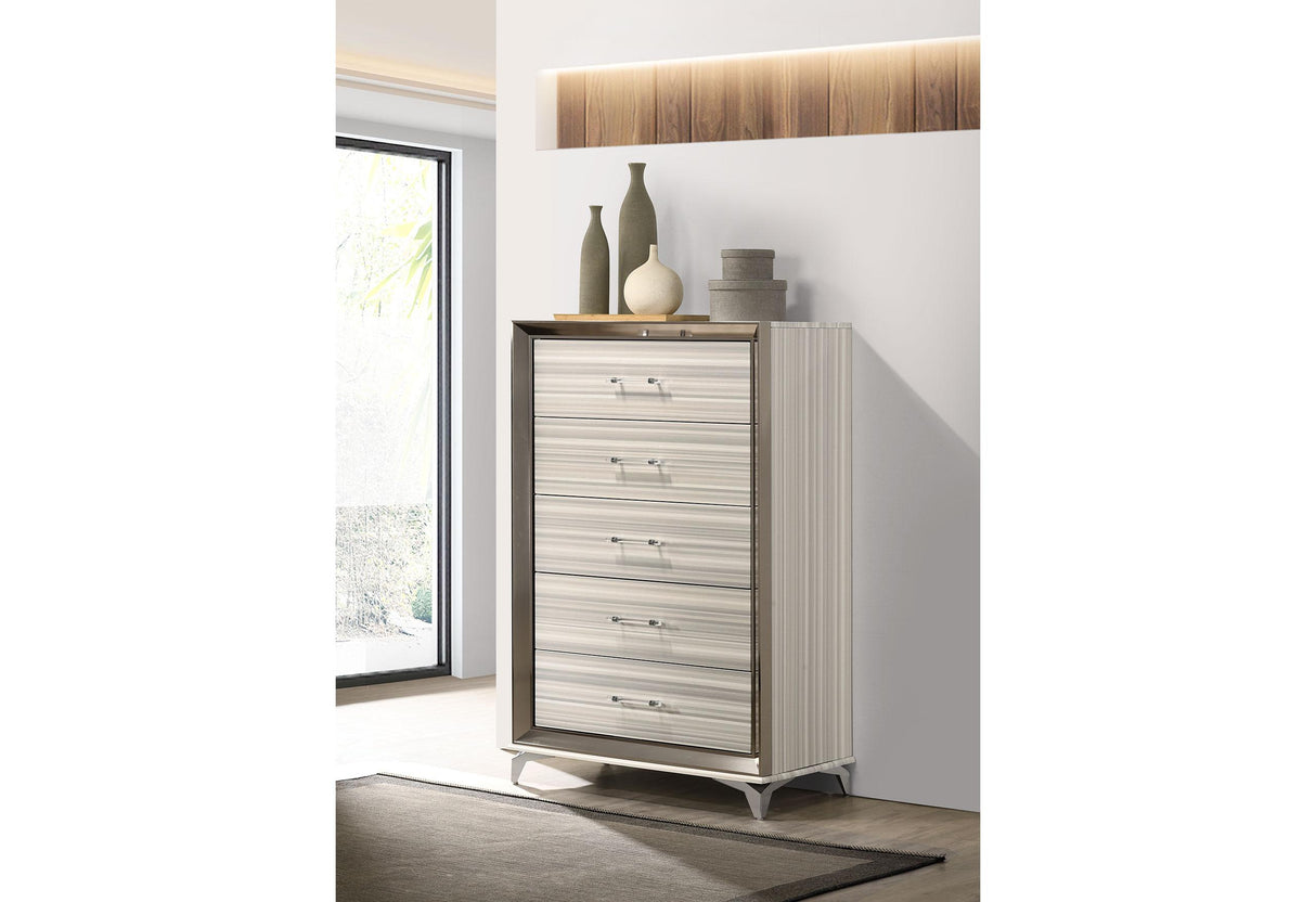 ZAMBRANO WHITE CHEST - galleria furniture outlet