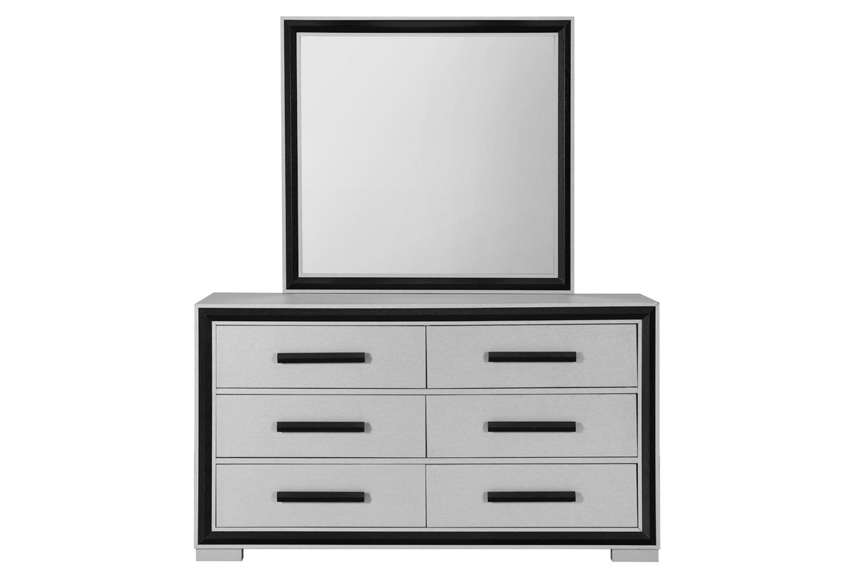 AMELIA GREY BLACK DRESSER - galleria furniture outlet