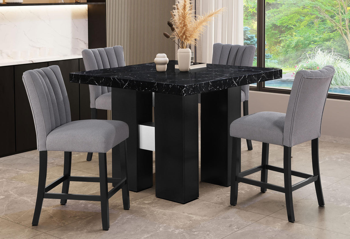 D04 BLACK BAR TABLE AND D8685BS GREY - galleria furniture outlet