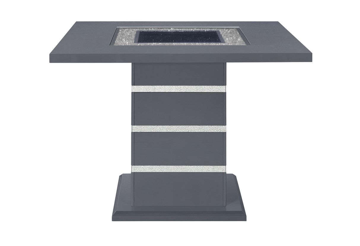 MONACO DARK GREY BAR TABLE - galleria furniture outlet