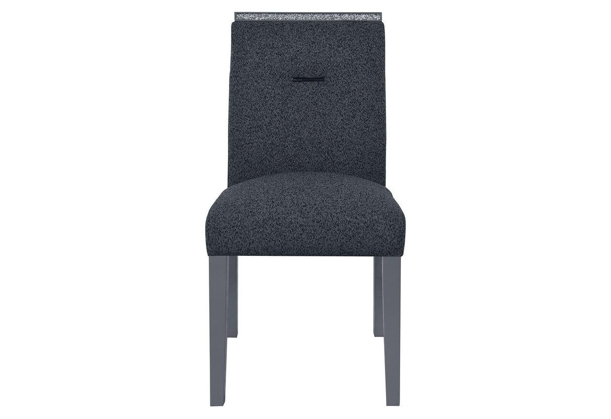 MONACO DARK GREY DINING CHAIR - galleria furniture outlet