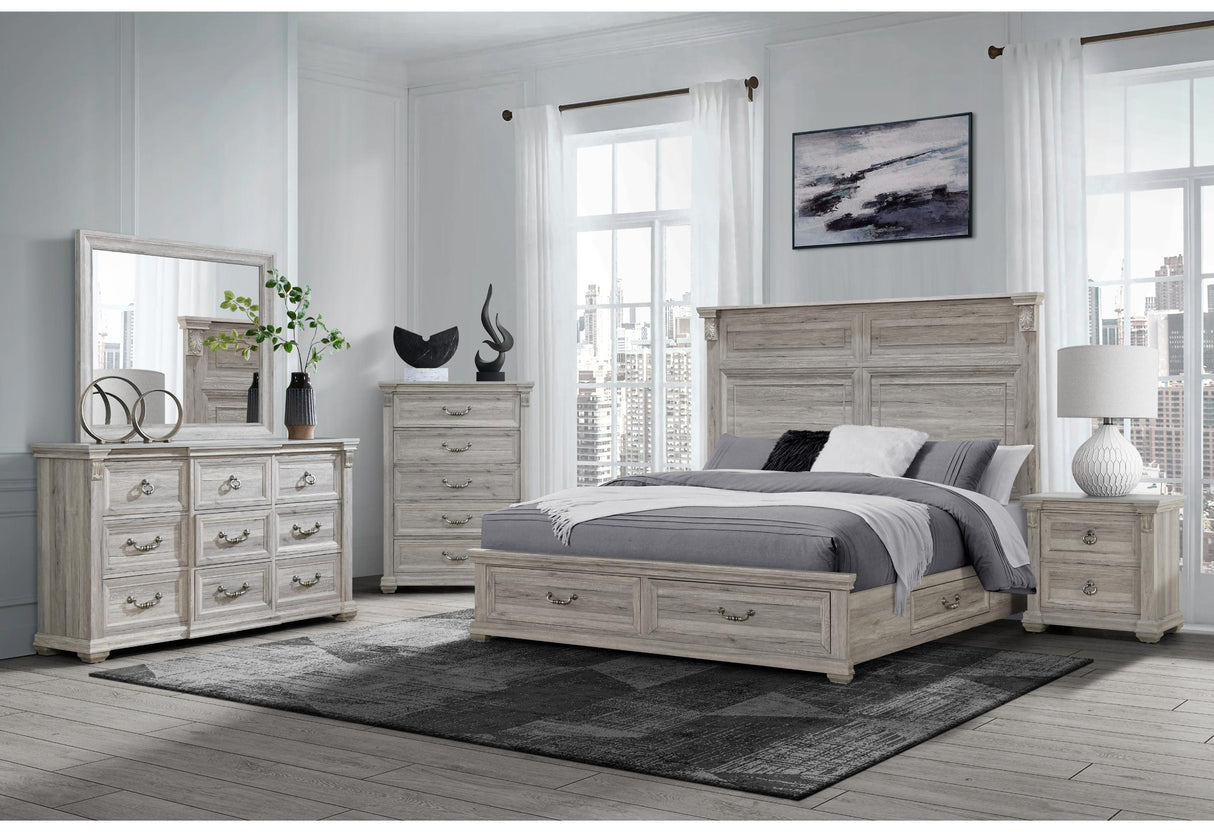 TATUM NATURAL FULL BED GROUP WITH STORAGE