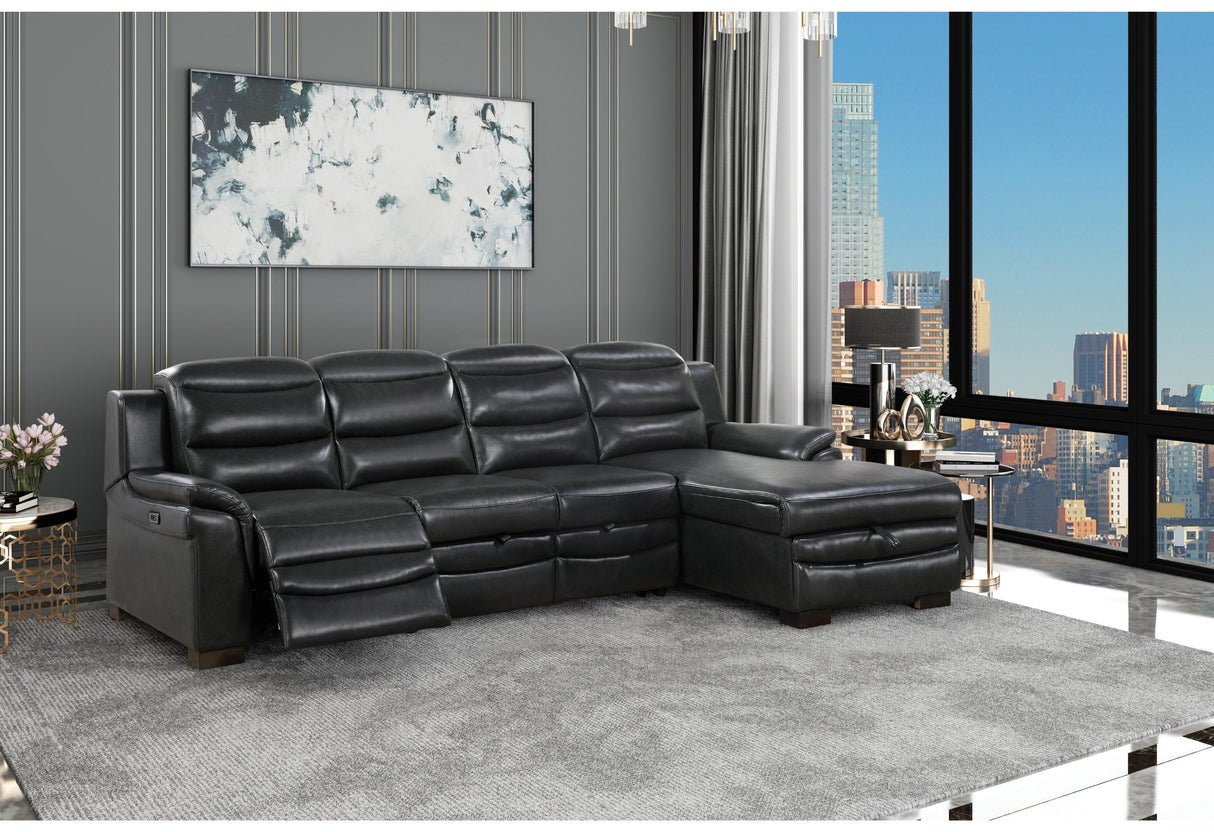 U8518 BLANCHE CHARCOAL SOFA BED WITH USB - galleria furniture outlet