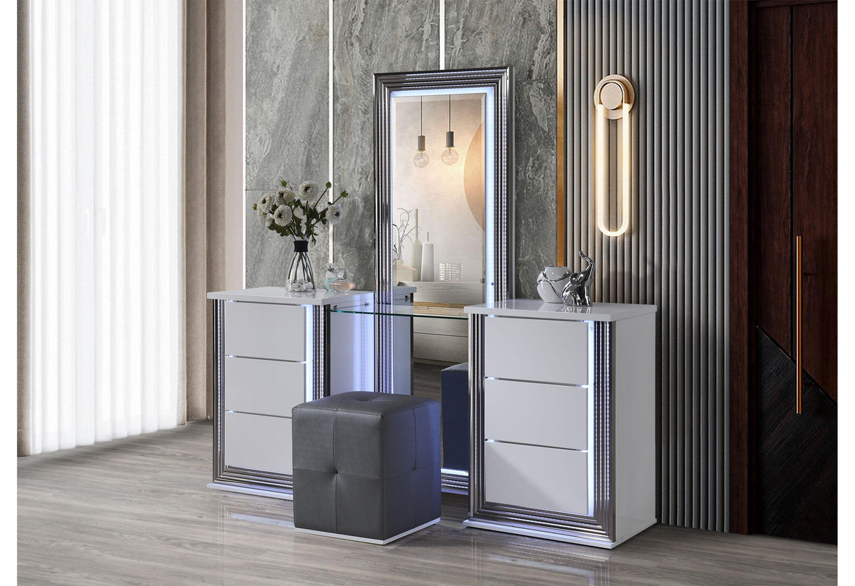 YLIME-SMOOTH WHITE-VANITY SET-N - galleria furniture outlet