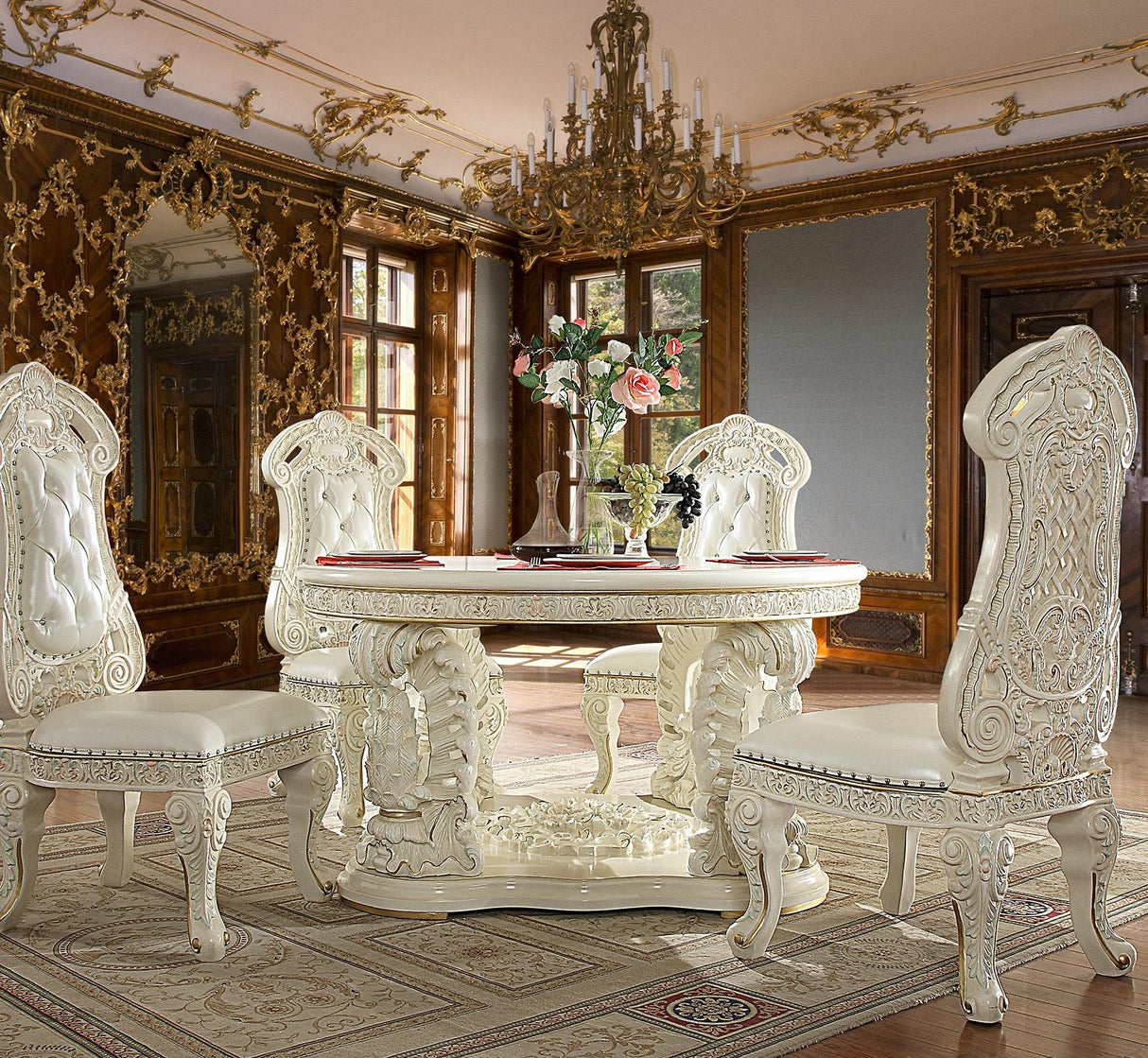 HD-8089 - 5PC DINING TABLE SET<br> <font color="red">(SPECIAL ORDER)</font>