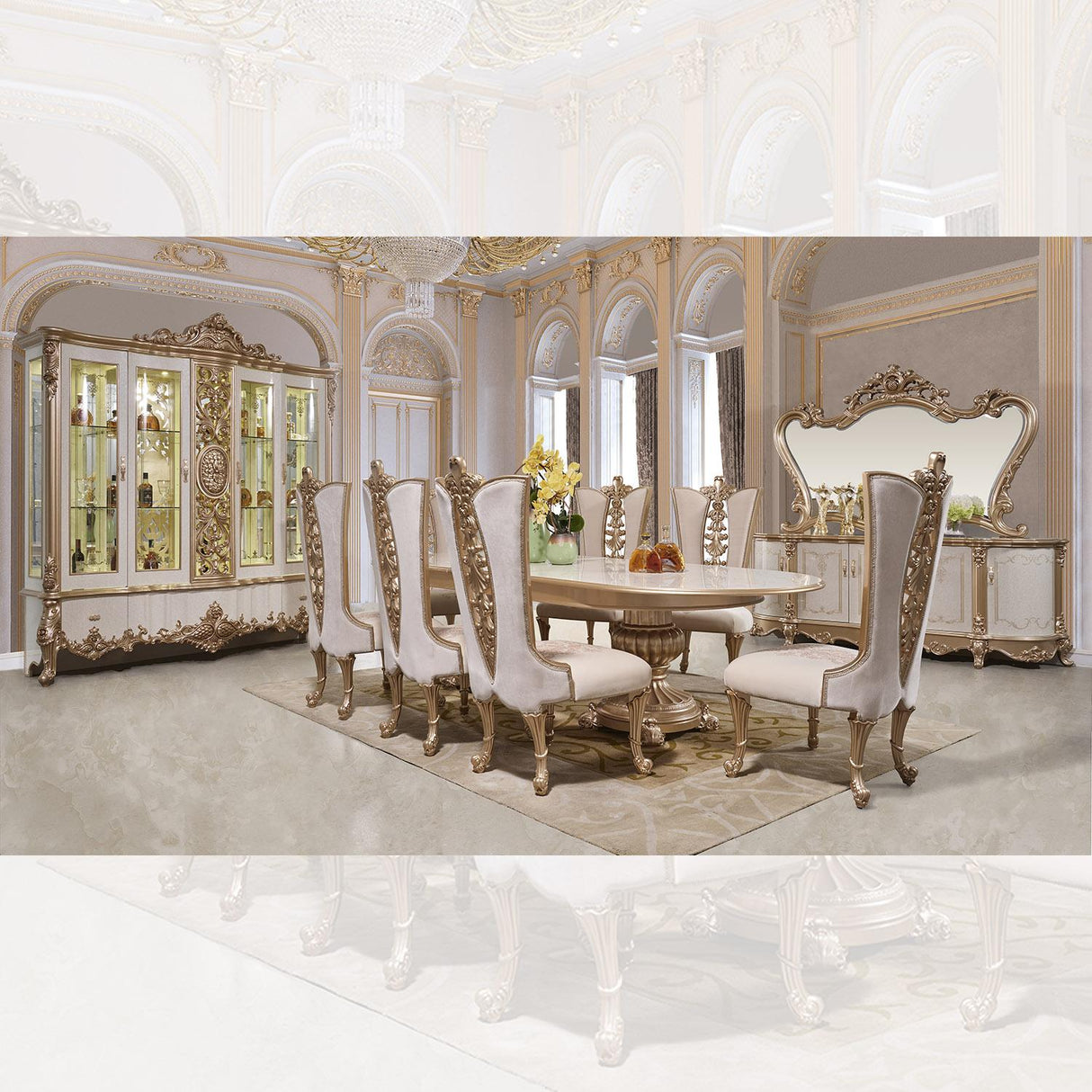 HD-9083 - 9PC DINING SET