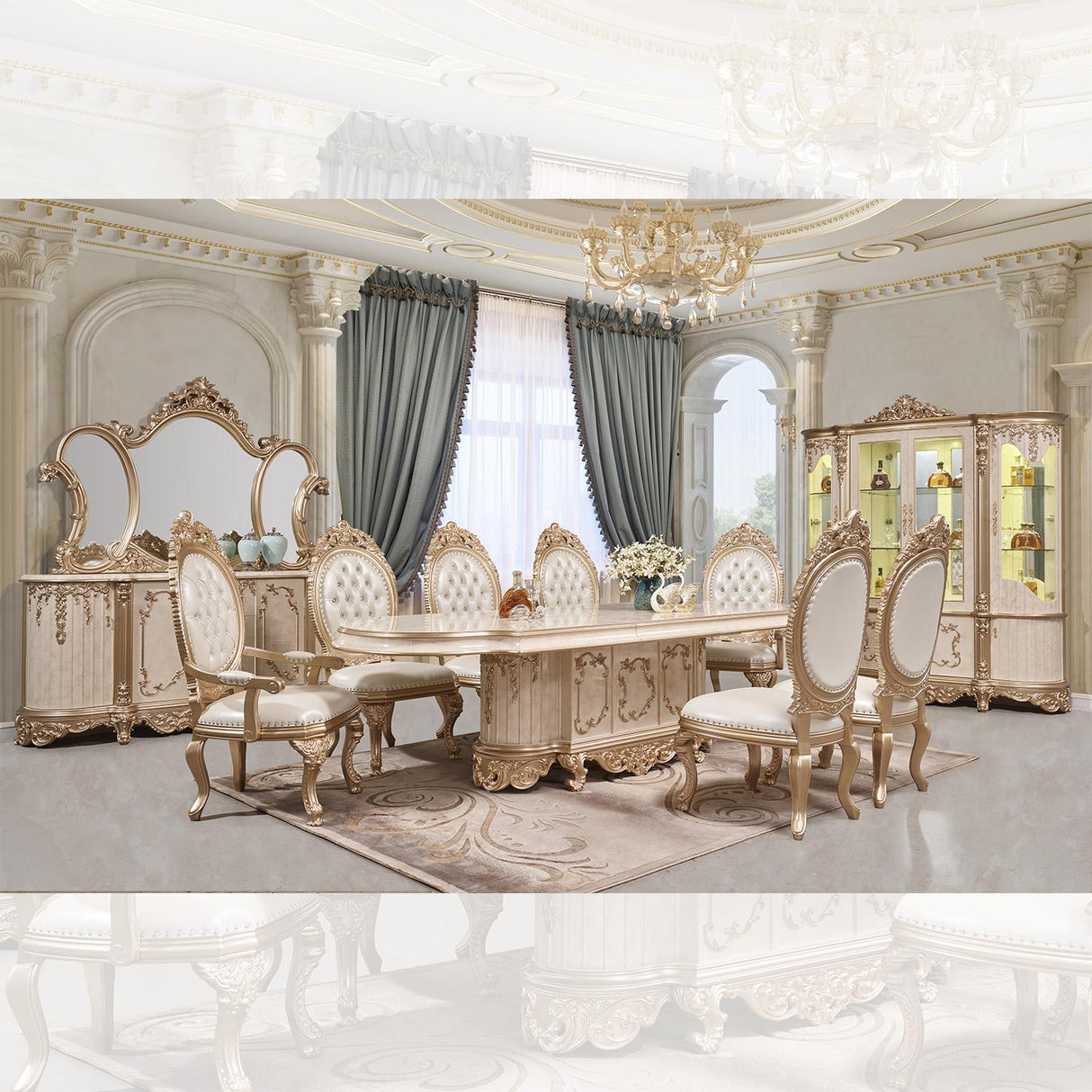 HD-9102 - 9PC DINING SET