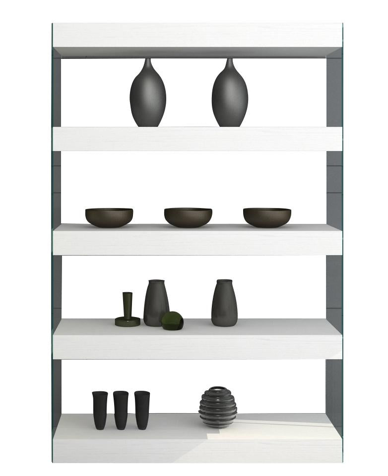 J&M Cloud Dining Curio in White High Gloss - galleria furniture outlet