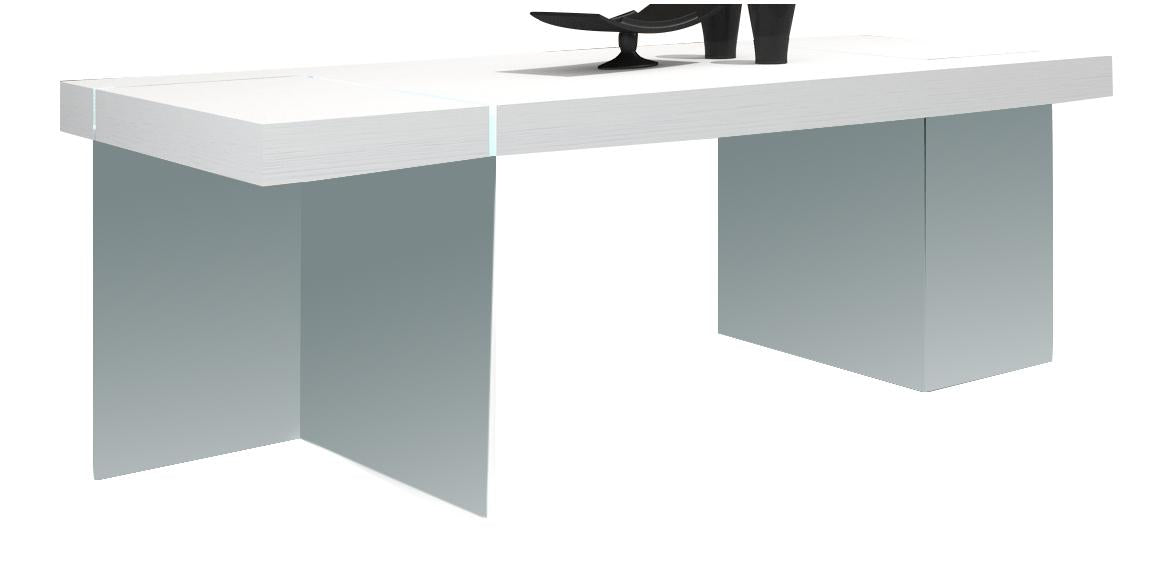 J&M Cloud Dining Table in White High Gloss